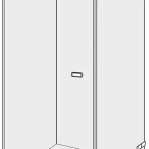 Achat Immédiat Porte battante Alterna lin.3 Noir mat Verre clair CareTec Pro